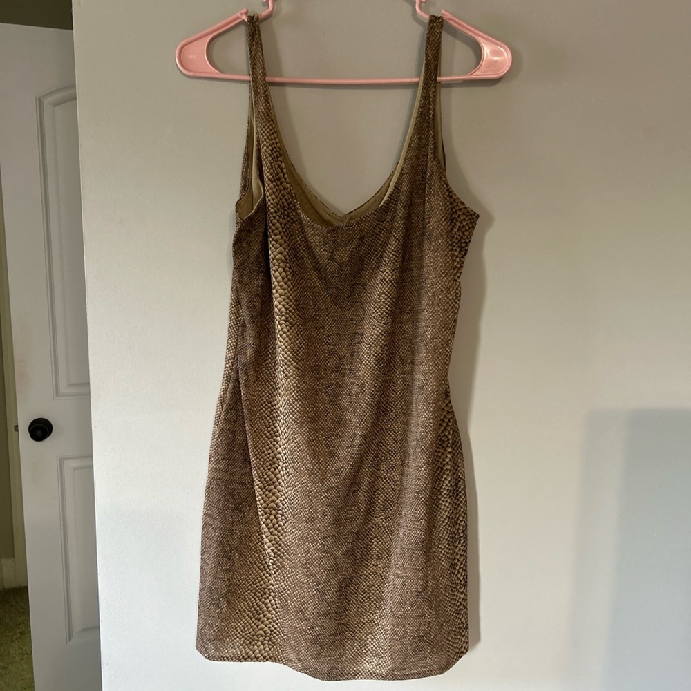 Victoria's Secret Tan Mesh Slip dress Sz L